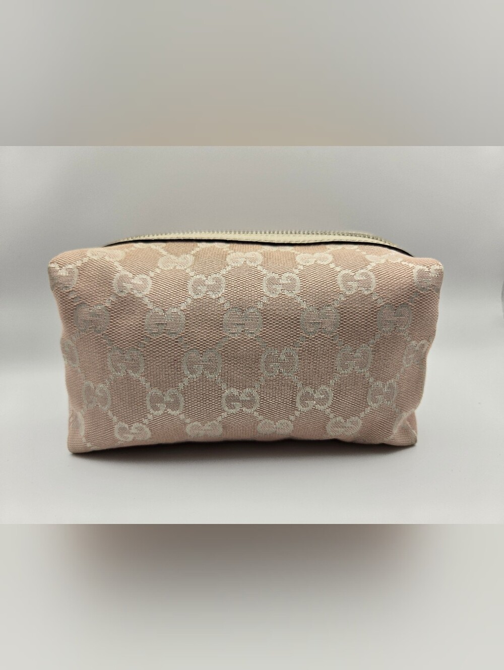 Gucci Blush Pink Monogram Cosmetic Pouch